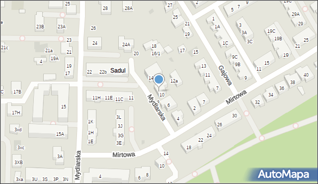 Warszawa, Mydlarska, 12, mapa Warszawy