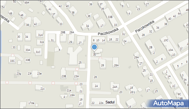 Warszawa, Mydlarska, 30, mapa Warszawy