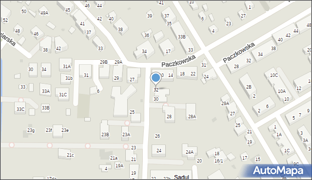 Warszawa, Mydlarska, 32, mapa Warszawy