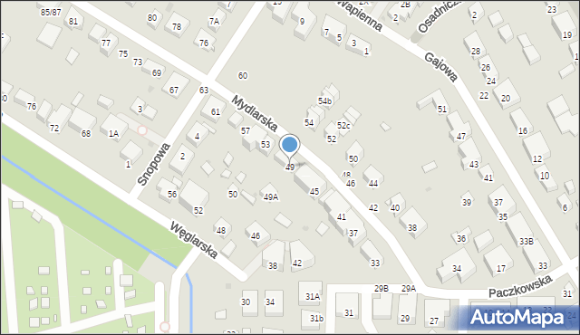 Warszawa, Mydlarska, 49, mapa Warszawy