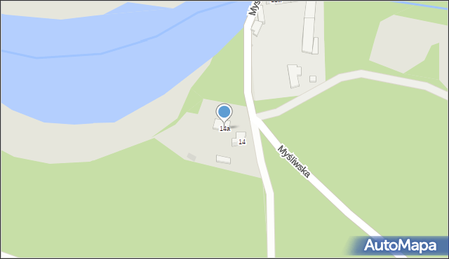 Witnica, Myśliwska, 14a, mapa Witnica