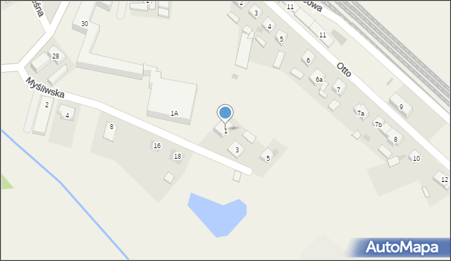 Włoszakowice, Myśliwska, 1, mapa Włoszakowice