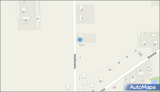 Wola Zambrowska, Myśliwska, 4a, mapa Wola Zambrowska