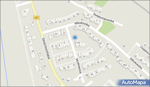 Wrocław, Mysłowicka, 2, mapa Wrocławia