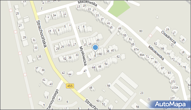 Wrocław, Mysłowicka, 30, mapa Wrocławia