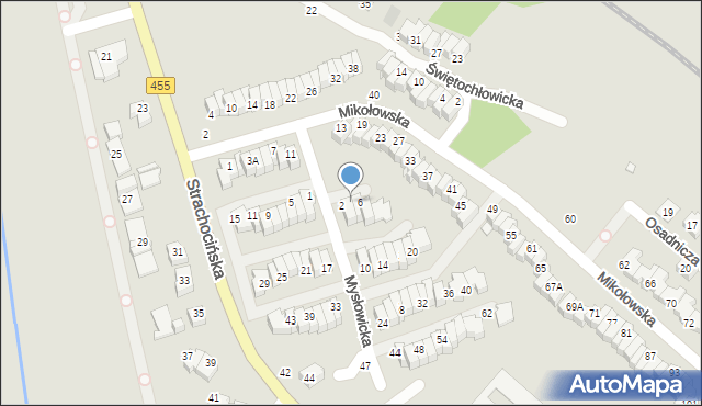 Wrocław, Mysłowicka, 4, mapa Wrocławia