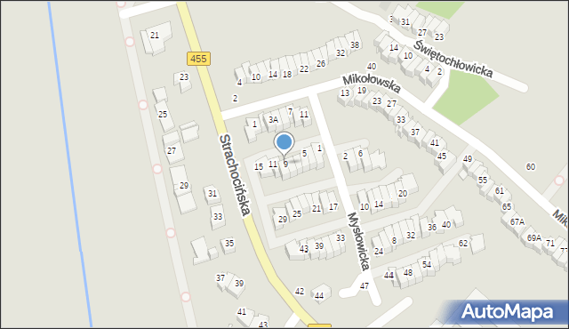 Wrocław, Mysłowicka, 9, mapa Wrocławia