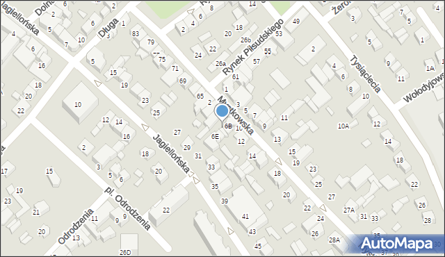 Wysokie Mazowieckie, Mystkowska, 6C, mapa Wysokie Mazowieckie