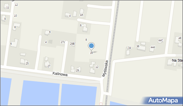 Zaborze, Myśliwska, 10, mapa Zaborze