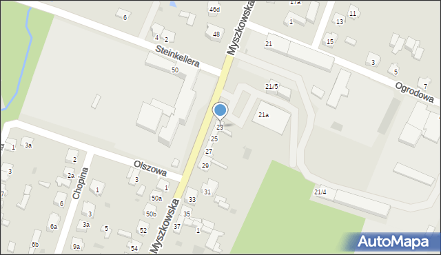 Żarki, Myszkowska, 23, mapa Żarki