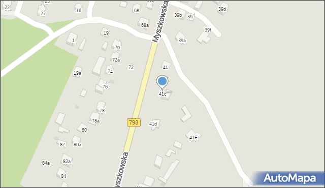 Żarki, Myszkowska, 41c, mapa Żarki
