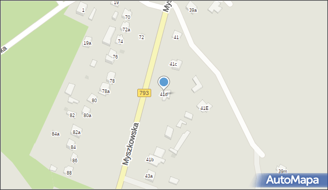 Żarki, Myszkowska, 41d, mapa Żarki