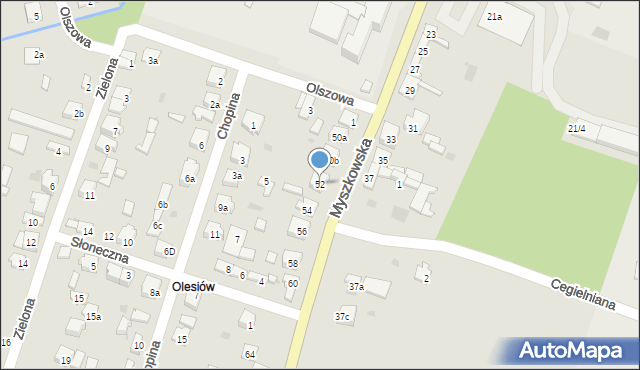 Żarki, Myszkowska, 52, mapa Żarki