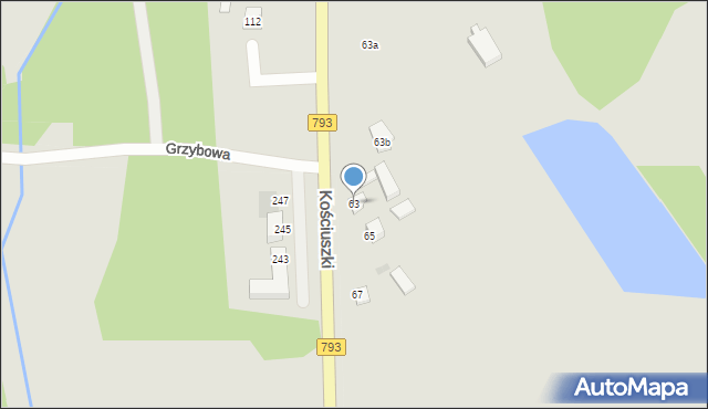 Żarki, Myszkowska, 63, mapa Żarki