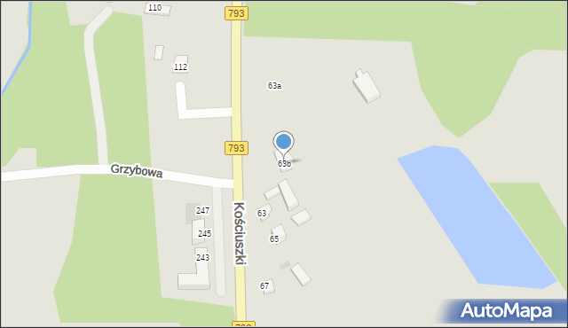 Żarki, Myszkowska, 63b, mapa Żarki