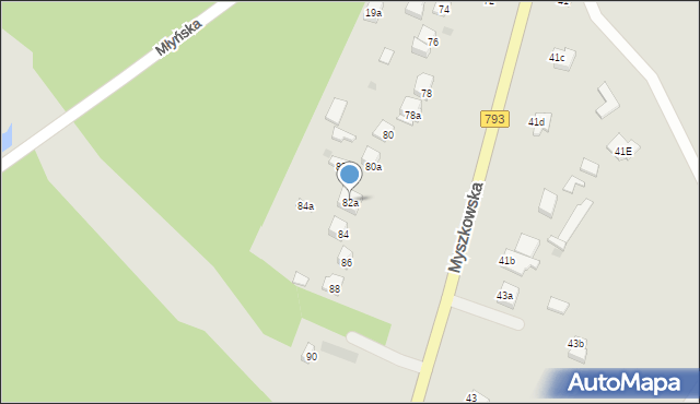Żarki, Myszkowska, 82a, mapa Żarki