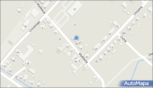 Zdzieszowice, Myśliwca, 10, mapa Zdzieszowice