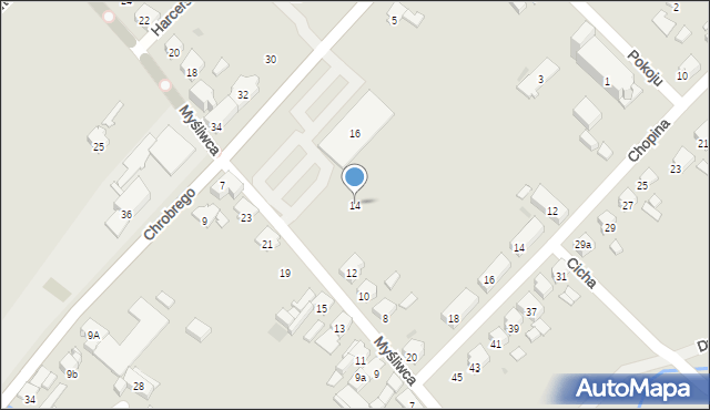 Zdzieszowice, Myśliwca, 14, mapa Zdzieszowice