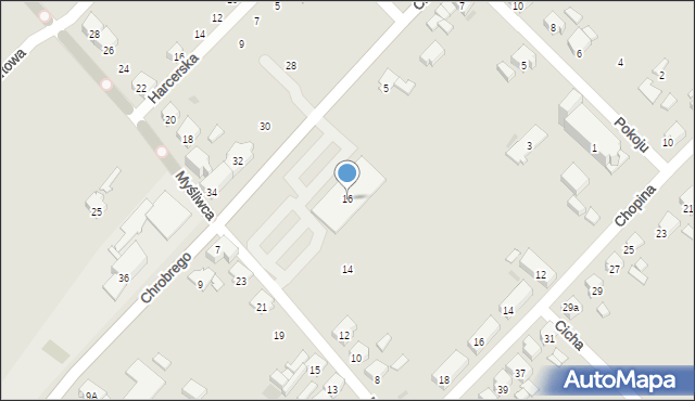 Zdzieszowice, Myśliwca, 16, mapa Zdzieszowice