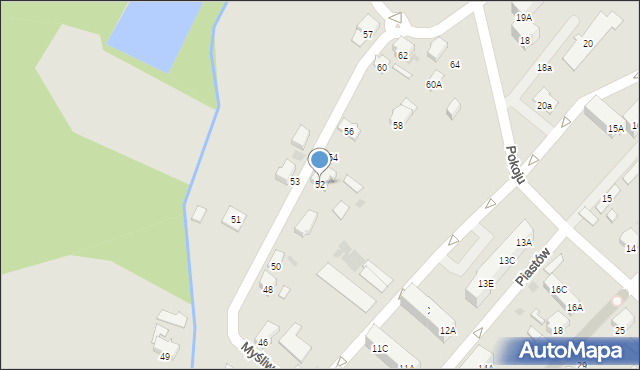 Zdzieszowice, Myśliwca, 52, mapa Zdzieszowice