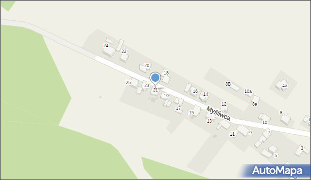 Żyrowa, Myśliwca, 21, mapa Żyrowa