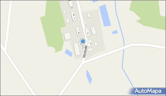 Mzdowo, Mzdowo, 1, mapa Mzdowo