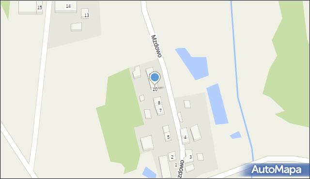 Mzdowo, Mzdowo, 10, mapa Mzdowo