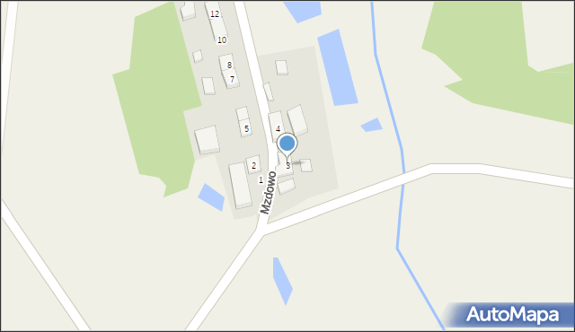 Mzdowo, Mzdowo, 3, mapa Mzdowo