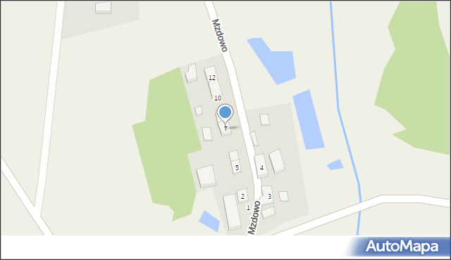 Mzdowo, Mzdowo, 7, mapa Mzdowo