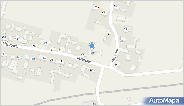Mzurowa, Mzurowa, 30a, mapa Mzurowa