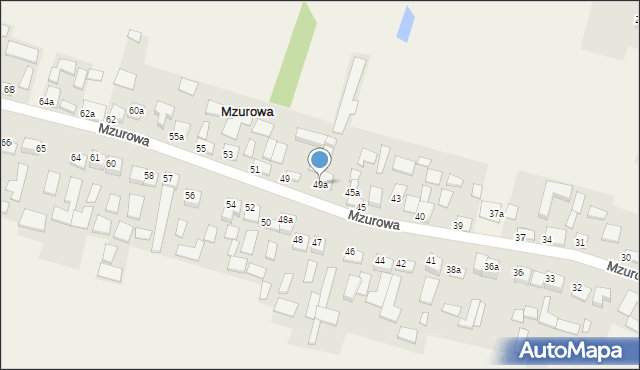 Mzurowa, Mzurowa, 49a, mapa Mzurowa
