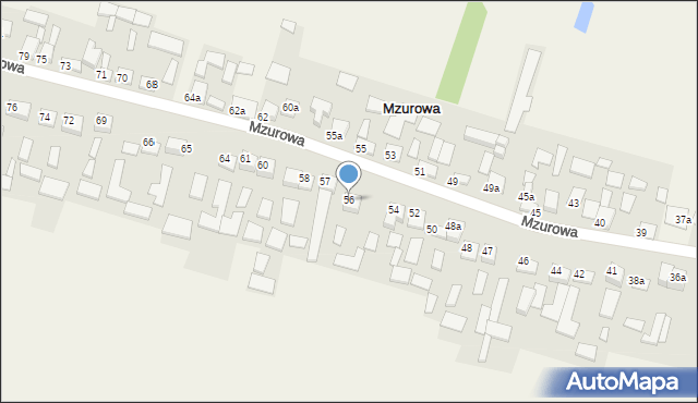 Mzurowa, Mzurowa, 56, mapa Mzurowa