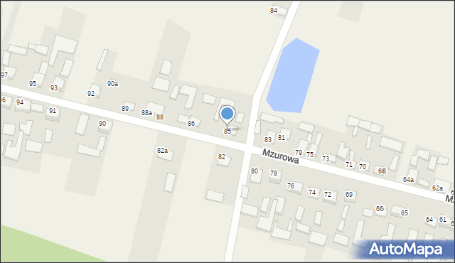 Mzurowa, Mzurowa, 85, mapa Mzurowa