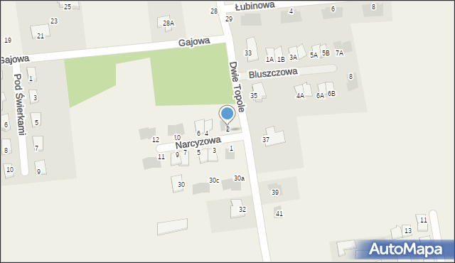 Abramowice Prywatne, Narcyzowa, 2, mapa Abramowice Prywatne