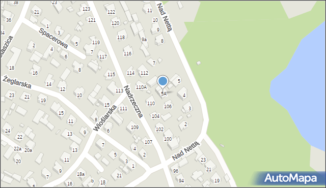 Augustów, Nad Nettą, 5A, mapa Augustów