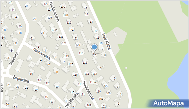 Augustów, Nad Nettą, 9a, mapa Augustów