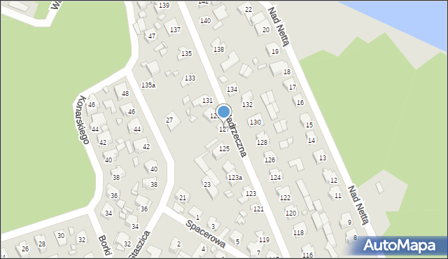 Augustów, Nadrzeczna, 127, mapa Augustów