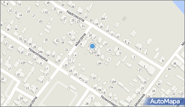 Augustów, Nadrzeczna, 15a, mapa Augustów