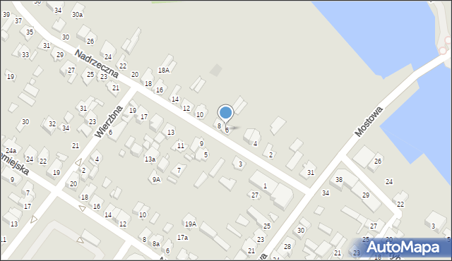 Augustów, Nadrzeczna, 6, mapa Augustów