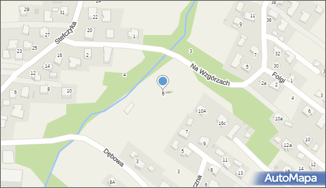 Bachowice, Na Wzgórzach, 6, mapa Bachowice