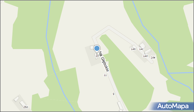 Barcice, Na Głębokie, 13, mapa Barcice