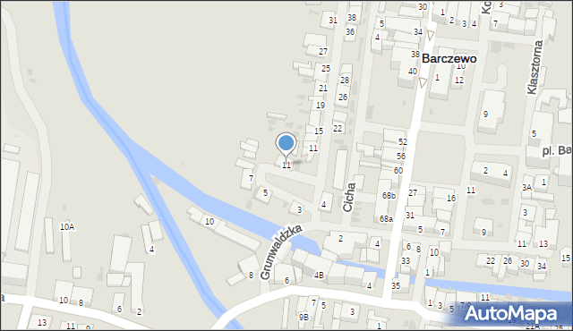 Barczewo, Narbutta, 11, mapa Barczewo