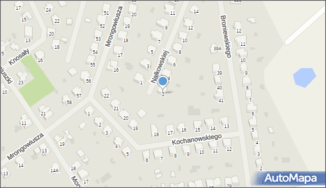 Bartoszyce, Nałkowskiej Zofii, 2, mapa Bartoszyce