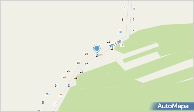 Będkowice, Na Las, 15, mapa Będkowice