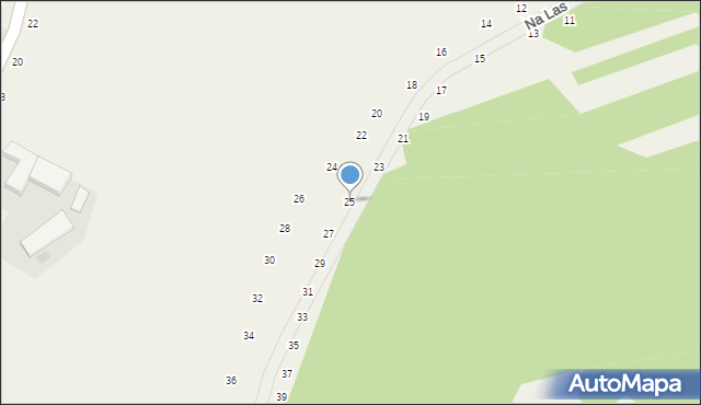 Będkowice, Na Las, 25, mapa Będkowice