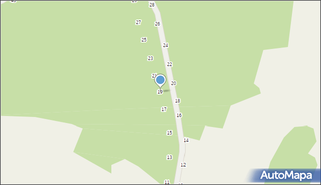 Będkowice, Nad Doliną, 19, mapa Będkowice