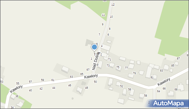 Będkowice, Nad Doliną, 3, mapa Będkowice