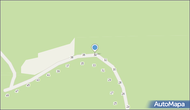 Będkowice, Nad Doliną, 34, mapa Będkowice