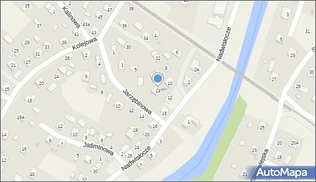 Besko, Nadwisłocze, 14, mapa Besko