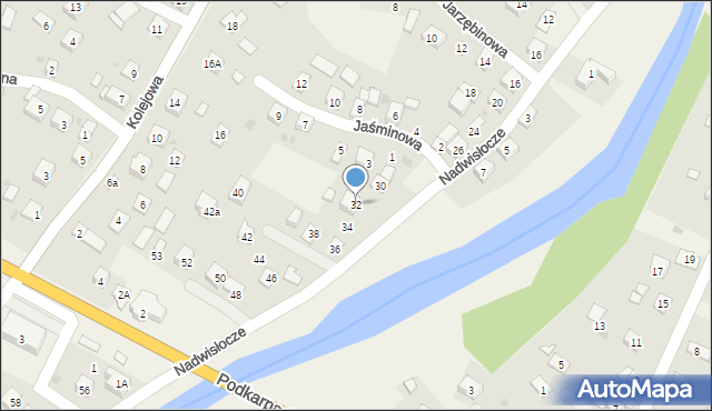 Besko, Nadwisłocze, 32, mapa Besko